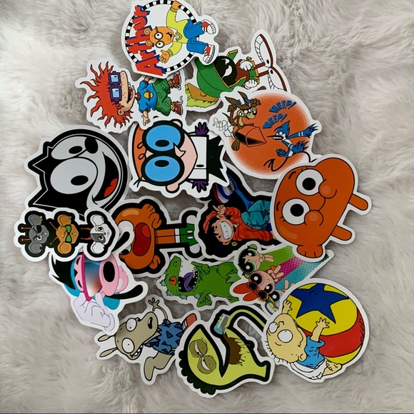 Nostalgic 90s Toons Stickers (set of 10) - Picture 2 of 2